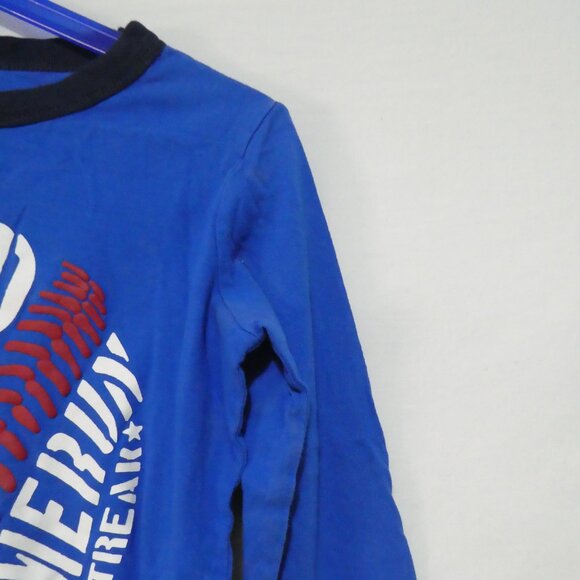 CARTER'S | size 5 | Blue Long Sleeve Graphic Tee / T-Shirt | Baseball Theme - Picture 6 of 15
